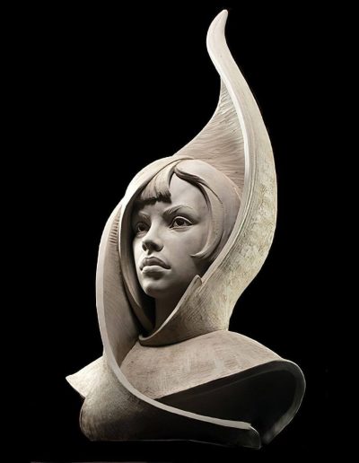 Sculpture Buste Femme 3 en Marbre