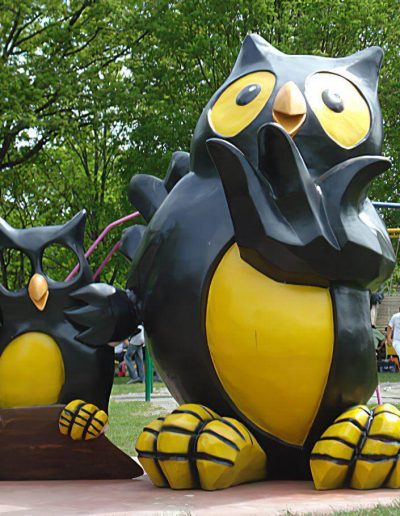 Sculpture Géante Hibous en Résine