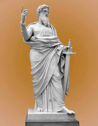 Statues religieuses Statue religieuse liturgique en marbre de Saint Paul