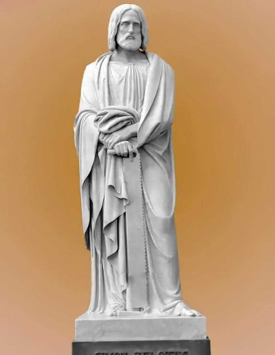 Statues religieuses Statue religieuse liturgique en marbre de Saint Simon