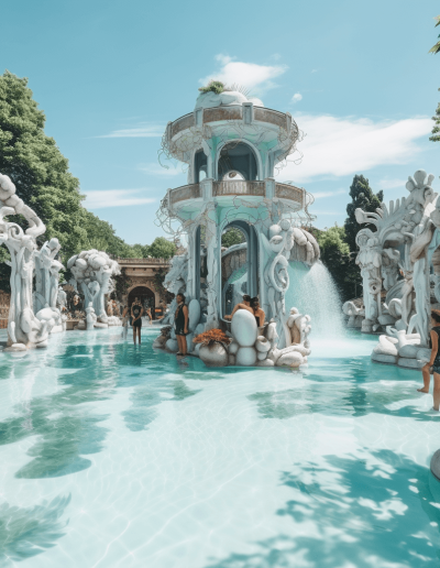 Décors Décor de parc aquatique en resine 2