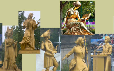 Blog La Cérémonie d’Ouverture des JO de Paris 2024 : Tableau « Sororité » en Hommage aux Statues en or des Femmes Françaises Inspirantes