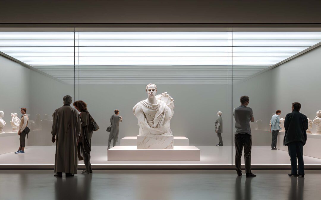 Reproduction sculpture exposée en musée moderne