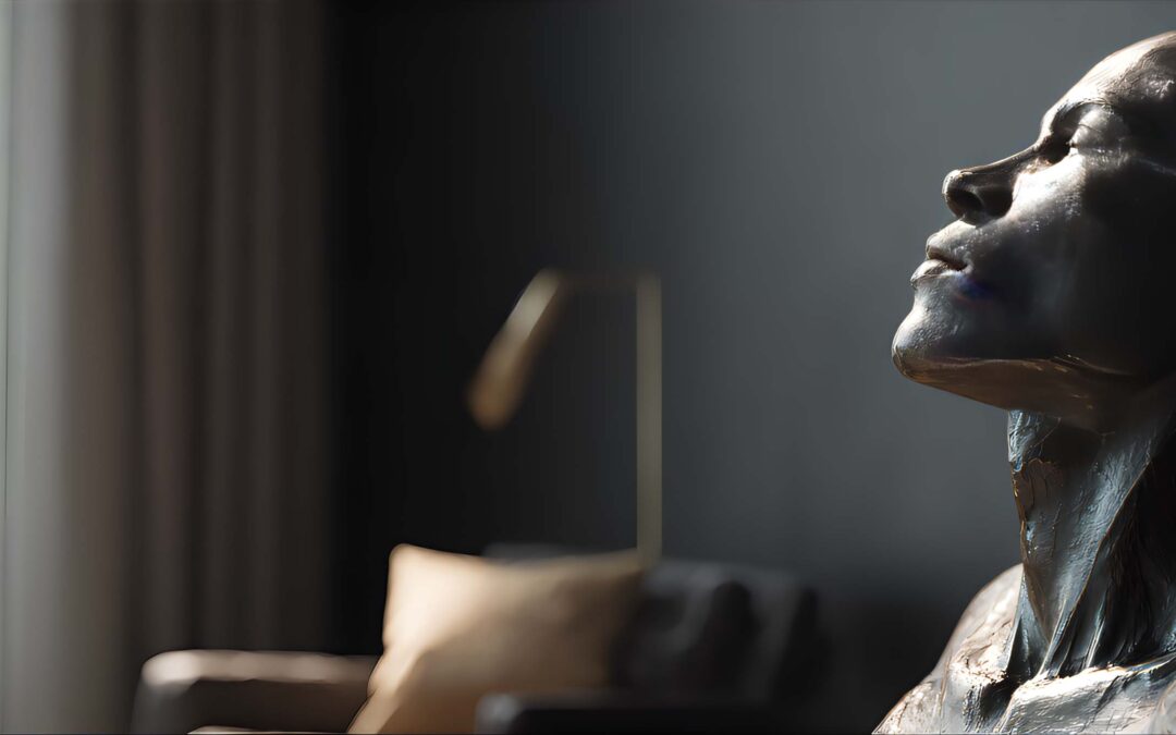 Buste sculpture homme en bronze