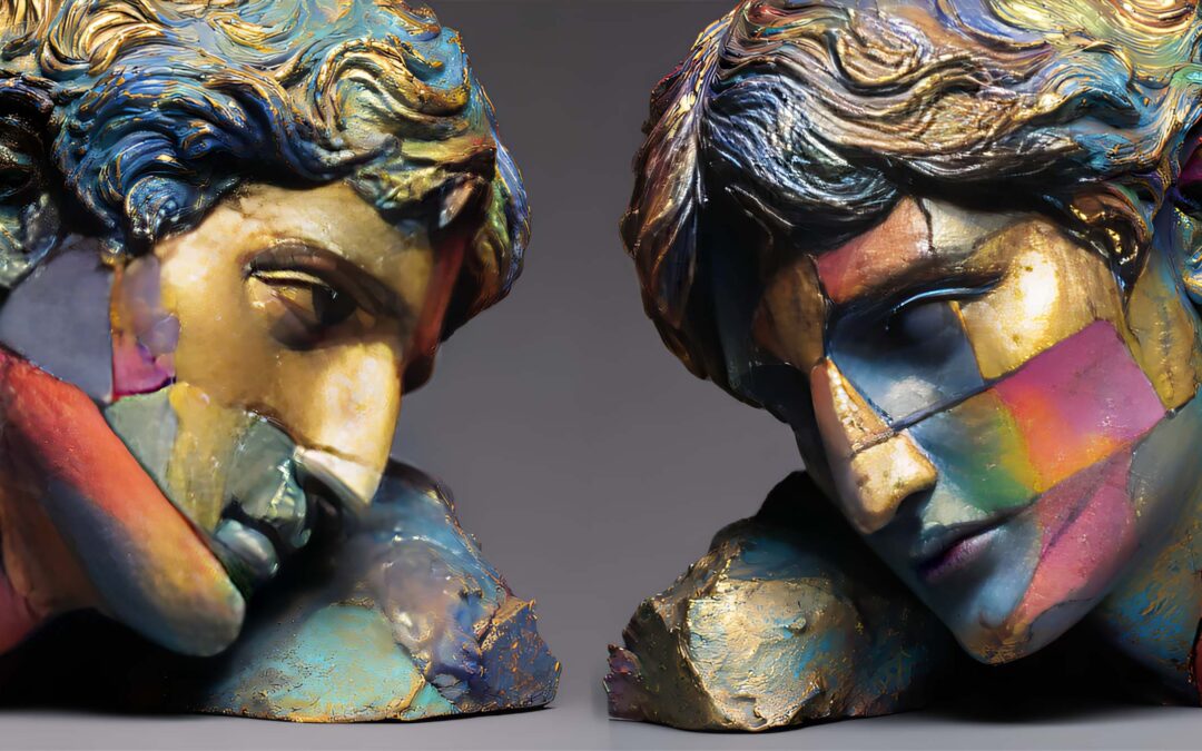 Buste en bronze personnalisé brillant