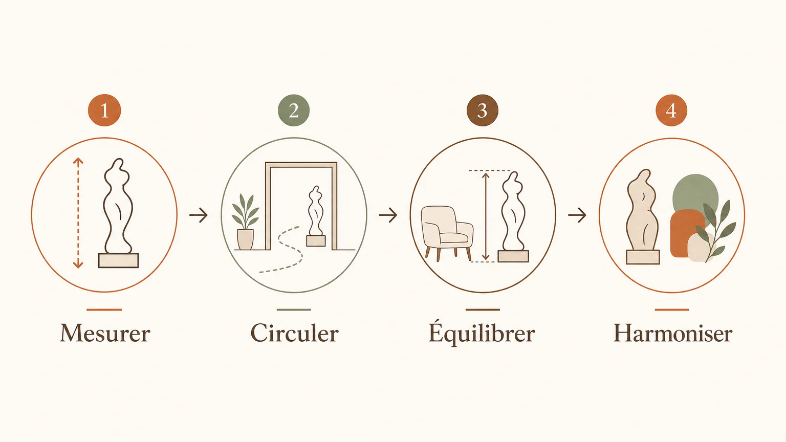 Sculpture en résine pour intérieur : guide déco et choix Checklist visuelle pour choisir le format d’une sculpture en résine intérieure