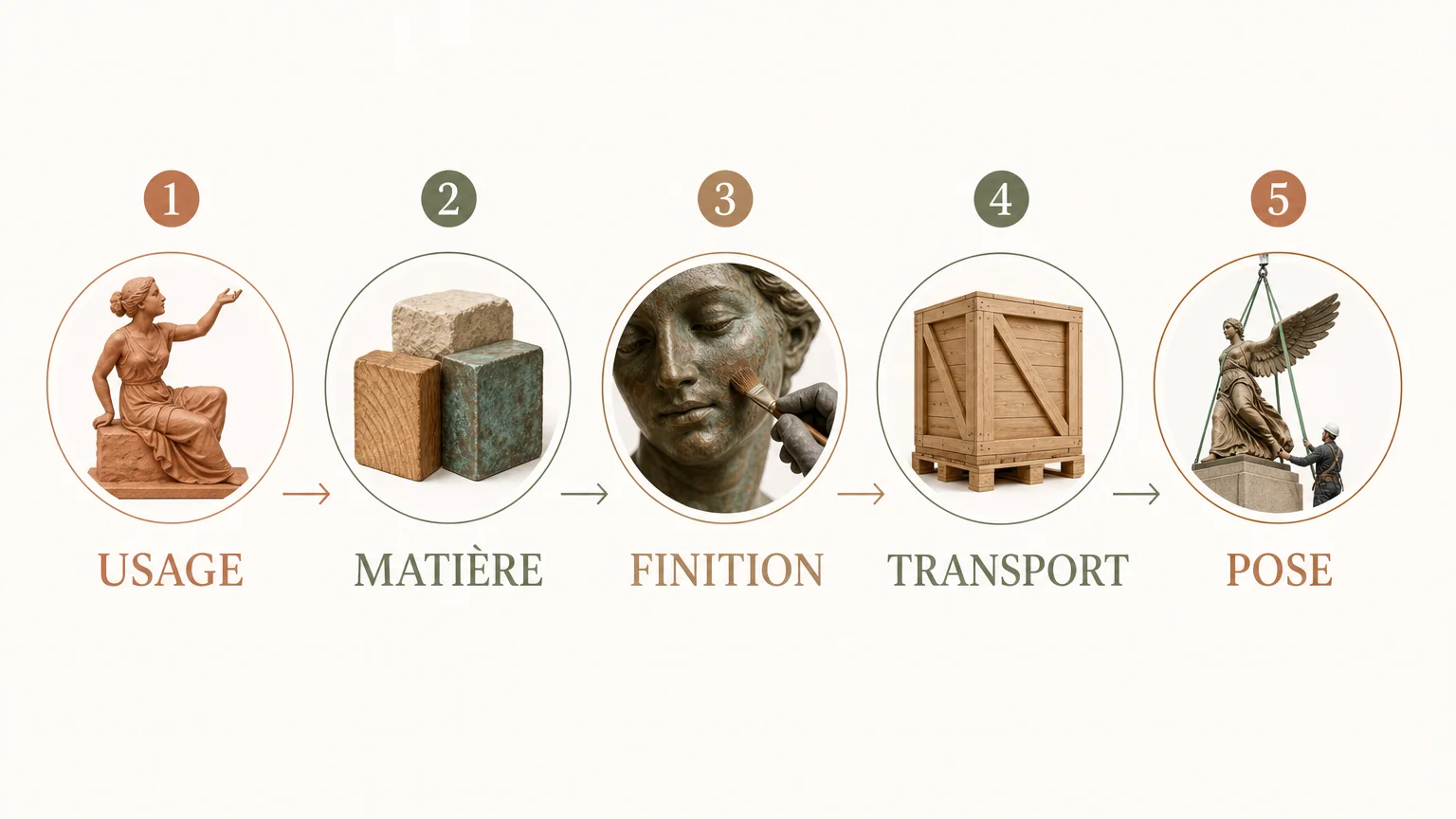 Sculpture grand format en France : guide du projet sur mesure Liste de contrôle en cinq étapes pour préparer la livraison et la pose d’une sculpture grand format
